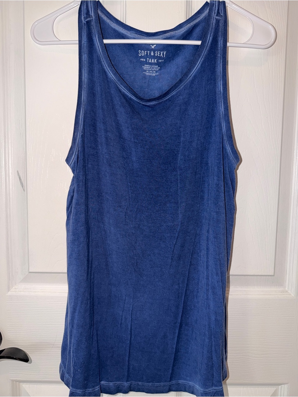 American Eagle Outfitters Soft & Sexy Navy Blue Tank Top